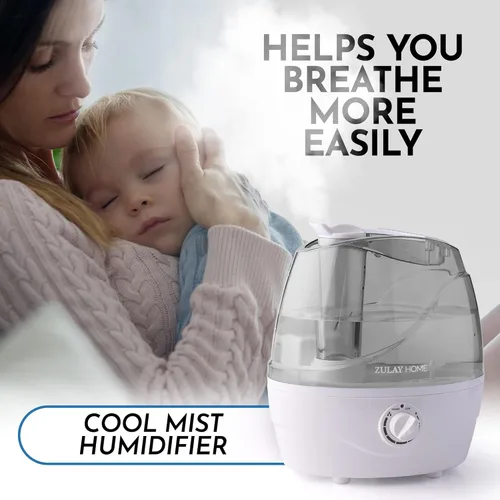 Miniatura 2 de Zulay Home Humidificadores de niebla fría para dormitorio (tanque de agua de 2.2L) - Humidificadores ultrasónicos silenciosos para habitación grande