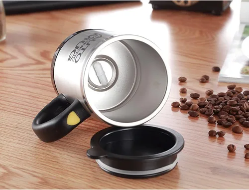 Miniatura 4 de Mengshen Taza autoagitadora de acero inoxidable mezcla automática para viajar por la mañana oficina hombres y mujeres MS-A004M Negro