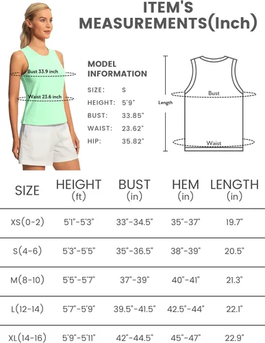 Miniatura 7 de Hiverlay Workout Tank Tops for Women Sleeveless Athletic Cropped Tank Top Sports Gym Muscle Running Shirts