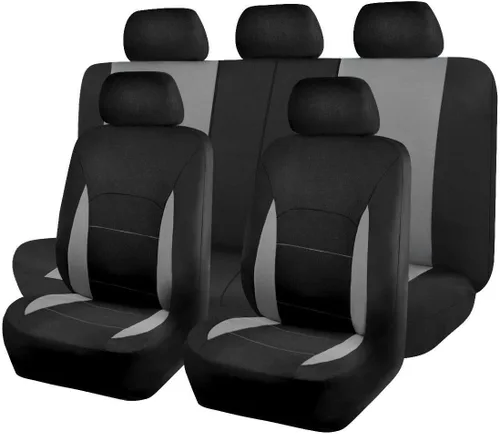 Miniatura 17 de Flying Banner Fundas de asiento de coche, asientos delanteros, asiento trasero, poliéster, protectores de asiento de automóvil, instalaciones Negro