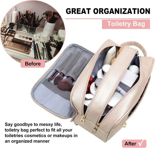 Miniatura 2 de BAIMAY Neceser de viaje para mujer, organizador de artículos de tocador resistente al agua, kit de artículos de aseo personal, artículos esenciales