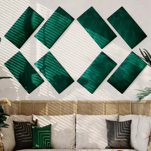 Miniatura 37 de Paneles de arte acústicos decorativos de terciopelo suave para pared, azulejos absorbentes e insonorizantes ecoamortiguadores, tablones suaves Blanco