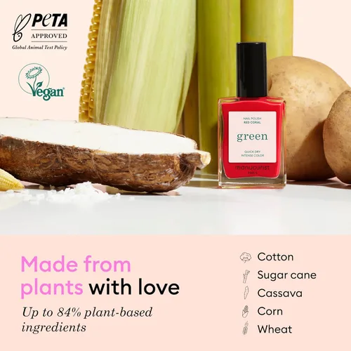 Miniatura 4 de Manucurist Green - Esmalte de uñas de secado rápido, color castaño, esmalte de uñas marrón, sin 9 unidades, a base de plantas y vegano, no tóxico