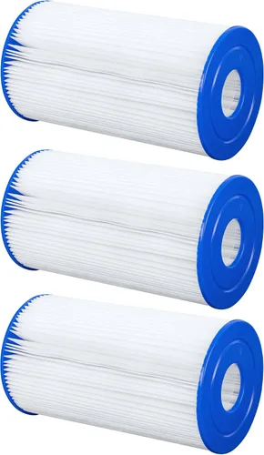 Bestway Flowclear Filtro de cartucho de repuesto tipo IV o tipo B para piscina sobre el suelo con bomba de filtro de 2500 galones por hora (paquete
