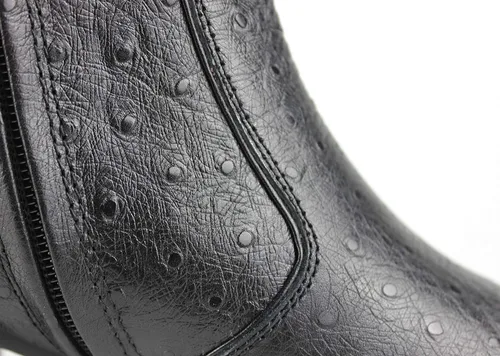Miniatura 7 de Chelsea Botas de cuero para hombre, botas de tobillo para motocicleta, zapatos de tacón casual