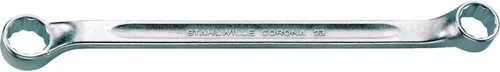 Miniatura 6 de Stahlwille 41071719 - Llave de anillo de doble extremo, hecha de acero de aleación de cromo y cromado, desplazamiento poco profundo con perfil