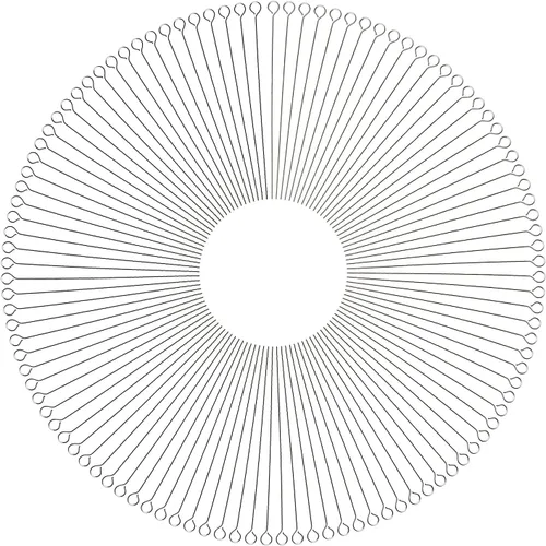 Miniatura 7 de 500 alfileres de cabeza plana para hacer joyas, de acero inoxidable, longitud de 0.98 pulgadas/0.984 in, horquillas planas para manualidades, aretes