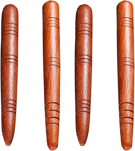 EXCEART 4pcs pluma de acupresión manual de madera tailandesa barra de masaje barra de tejido profundo herramienta de masaje punto gatillo alivio
