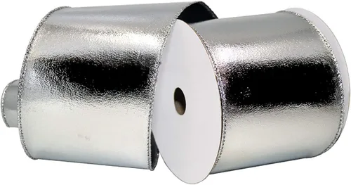 Miniatura 14 de Morex Ribbon alámbrico Lamé cinta, 2 – 1/2" X 10 yd, color dorado