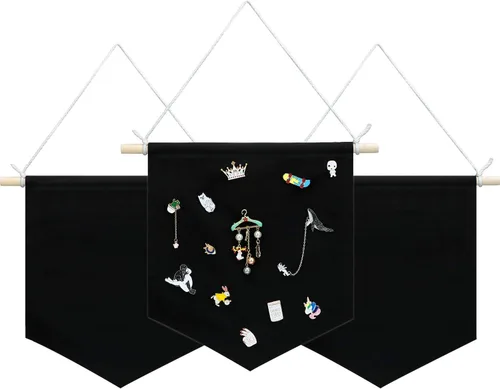 Miniatura 3 de Boao 4 piezas de decoración bohemia para colgar en la habitación, pancartas, pancartas de pared para decoración de pared elemental, regalo de Negro