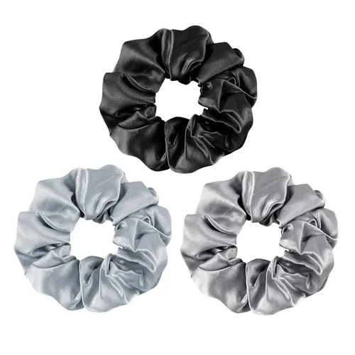 Miniatura 11 de OLESILK 100% Seda de Morera - Scrunchies para el cabello, mujeres y niñas, ligas de seda para cabello rizado y con roturas, sin daños, elásticos 3