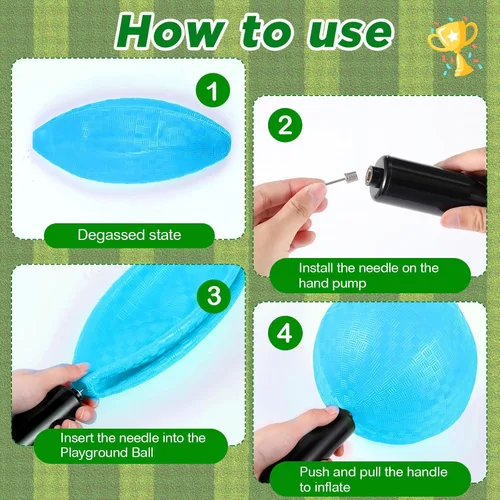 Miniatura 7 de Jenaai Juego de Kickball Deportivo de 18 Piezas Incluye Pelota de Patio de Juegos 5 Bases de Goma Plegables Bomba de Pelota Marcador Bolsa de Red 10