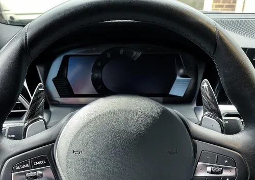 Miniatura 3 de iJDMTOY Extensiones grandes de paleta de fibra de carbono genuina negra de alto brillo compatibles con Toyota 2020 en adelante A90 Supra GR Negro