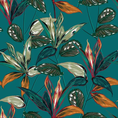 VaryPaper Papel tapiz exótico tropical de 17.7 x 78.7 pulgadas, para pegar y pelar, papel tapiz de hojas azul verde azulado, papel de contacto