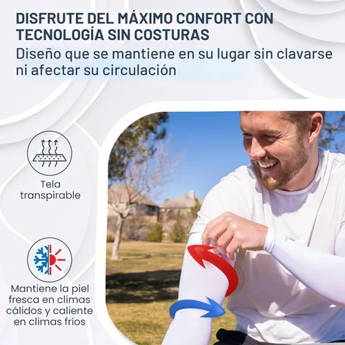 Miniatura 4 de SportsTrail Mangas Refrescantes para Brazos para Hombres y Mujeres – Transpirables, Protección Solar UV, Mangas Deportivas para Brazos para Mujeres