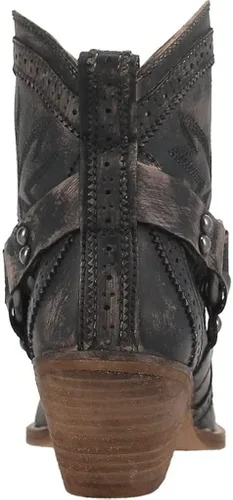Miniatura 5 de Dingo Womens Gummy Bear Snip Toe Casual Boots Ankle Mid Heel 2-3" - Black