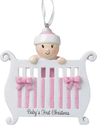 Miniatura 2 de Adorno de la primera Navidad del bebé 2025 – Recuerdo personalizado de las fiestas – Adorno personalizado de mi primera Navidad para bebé y nieto