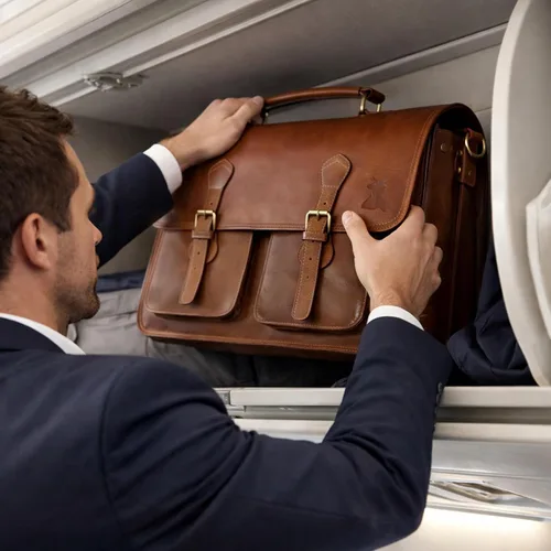 Miniatura 3 de Leather Messenger Bag For Men, Vintage Handmade Laptop Briefcase and Shoulder Bag for Men