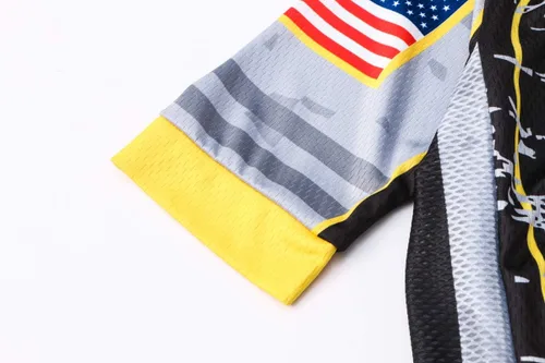 Miniatura 5 de Nuevo Pro cremallera completa hombres ciclismo Jersey manga corta Riding Shirt USA