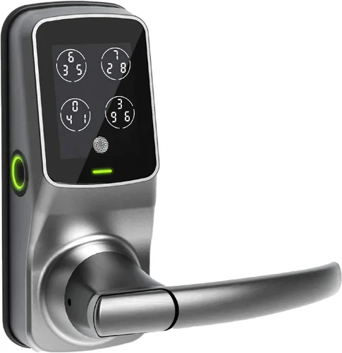 Miniatura 10 de Lockly Secure Plus, cerradura de puerta inteligente Bluetooth, cerradura de puerta de entrada sin llave con asa, teclado PIN Genie®, sensor Mate