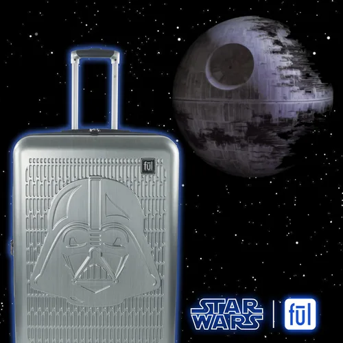 Miniatura 7 de FUL Star Wars Darth Vader - Maleta rígida con ruedas en relieve, plateado, Ful Star Wars Darth Vader - Maleta rígida con ruedas en relieve