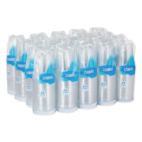 Miniatura 2 de Dixie - Vasos fríos de plástico PETE de 12 onzas, CPET12DX, 500 tazas, transparentes, 25 tazas por manga, 20 fundas por caja