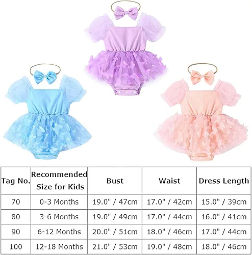 Miniatura 7 de IDOPIP Conjunto de 2 piezas para bebé recién nacido, con diadema, bordado de flores, tutú, princesa, fiesta de cumpleaños, conjunto de ropa