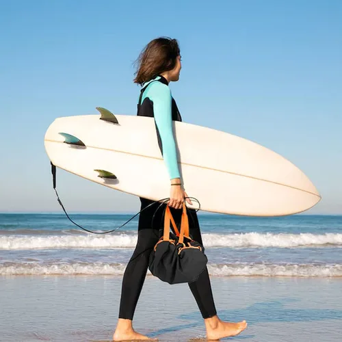 Miniatura 5 de 2 in 1 Wetsuit Mat, Waterproof Beach Storage Bag, Surf Mat, for Men & Women Naranja