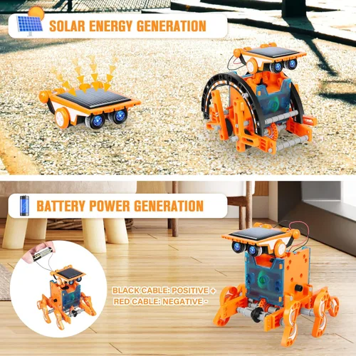 Miniatura 5 de Juguetes de Robot Solar Educativo STEM 13 en 1 para edades de 8 a 12 años, kit DIY de robots de experimentos científicos de construcción, regalos