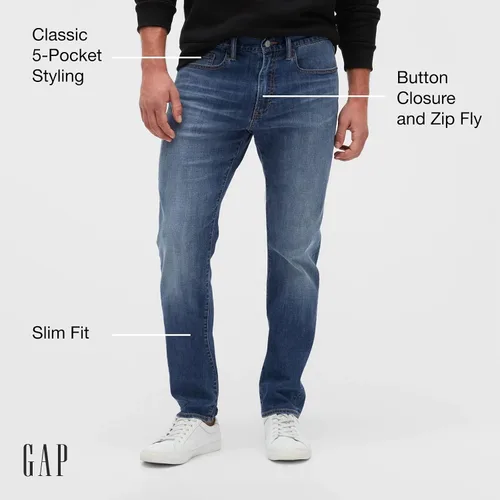 Miniatura 3 de GAP Jeans de mezclilla elásticos y ajustados para hombre