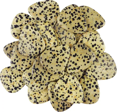 Miniatura 31 de Púa de guitarra o bajo de Obsidiana de Caoba en vidrio volcánico - 3.0 mm de calibre ultra pesado - Forma 351 - Púa exótica artesanal de gema