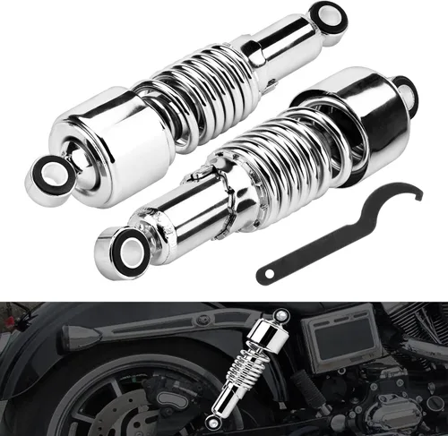 Miniatura 8 de Amortiguadores traseros para motocicleta de 10.5 pulgadas/10.512 in, kit de suspensión trasera negra, repuesto para Harley Sportster Iron XL 883