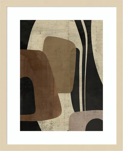 Amanti Art Lienzo decorativo para pared enmarcado de 21 x 17 pulgadas, collage II de Victoria Barnes, arte abstracto para pared, decoración moderna