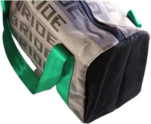Miniatura 2 de Bride Racing Duffle Bolsa Gris Gradación Tela con Correas Verdes, Verde, Bolsa de lona