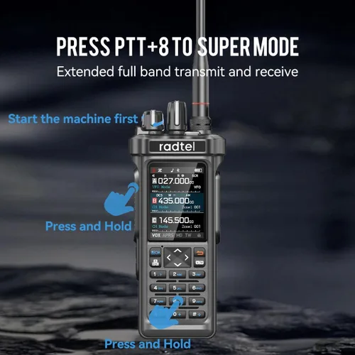 Miniatura 6 de Radtel RT-950 PRO Radio Ham TX GPS/APRS, Walkie Talkie de Largo Alcance de 10W de Mano Radio Bidireccional, RX AM/FM/CB/SW/MW/LW, Programación por