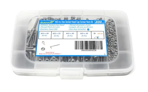 Miniatura 169 de iexcell 25 piezas M4 x 60/65/70/75/3.150 in paso de rosca 0.028 in acero inoxidable 304 cabeza hexagonal Tornillos Tornillos surtido Kit