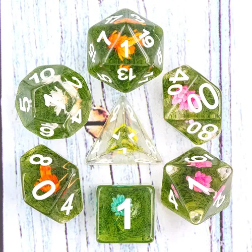Miniatura 6 de Juego de dados DND, dados poliédricos jerárquicos sólidos, dados de resina de color para juegos de rol de D&D Dungeons and Dragons, juegos de rol