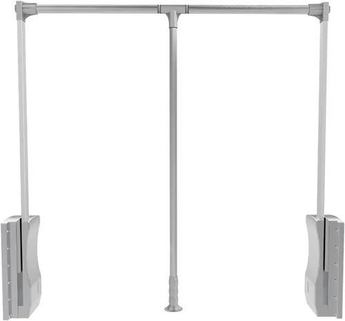 LDIW Varillas extraíbles de aluminio para armario, sistema de almacenamiento para dormitorio, guardarropa, armario, guardarropa, plateado, 830 ~