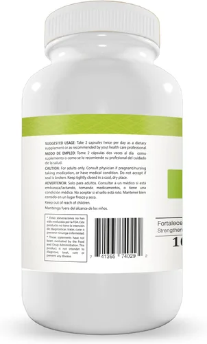 Miniatura 3 de Super Mega Detox Clense Capsulas con Alfalfa, Linaza, Cascara Sagrada, Fibra de Trigo y Avena, linaza (100 cápsulas) (3)