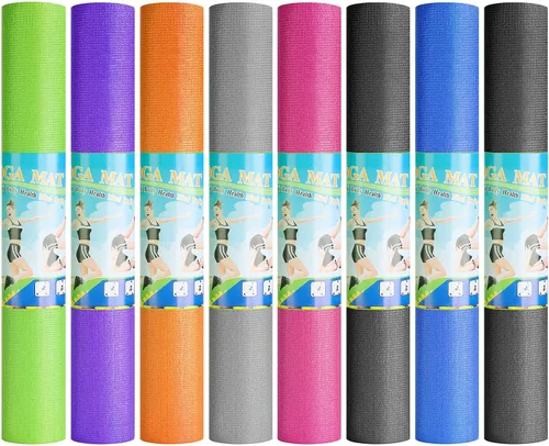Miniatura 19 de Alfombrilla de yoga de 0.118 pulgadas de grosor a granel, antideslizante para ejercicio, entrenamiento, fitness, para mujeres y hombres, gimnasio