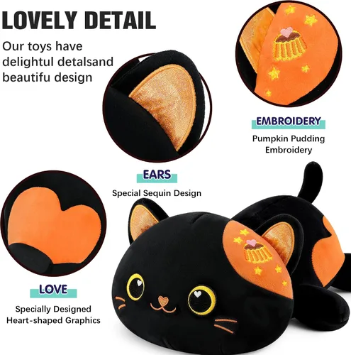 Miniatura 5 de Onsoyours - Peluche de gato original de 13 pulgadas, peluche de gatito de felpa suave, animal de peluche para niños y adultos, almohada kawaii