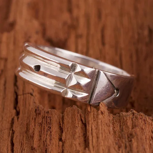 Miniatura 2 de NOVICA Artisan Handmade .925 Sterling Silver Band Ring Atlantis from Peru 'Atlantis Power
