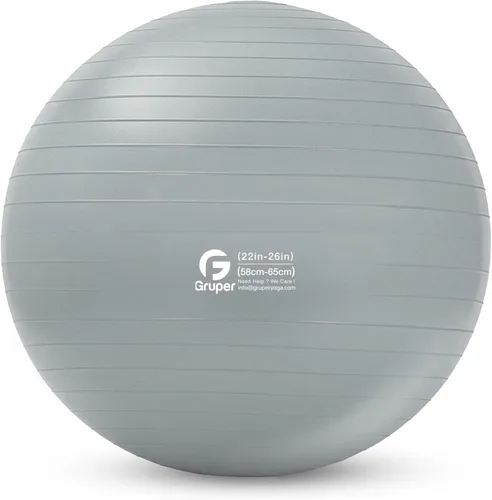 Miniatura 14 de Gruper Pelota de yoga y pilates, pelota de gimnasio de 4 tamaños para fitness, yoga, entrenamiento, embarazo y terapia física, bomba rápida