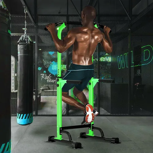 Miniatura 7 de DlandHome Power Tower Pull Up Dip Station Multi-Function Fitness Equipment for Strength Training Adjustable Height Dip Stand for Home Gym Verde