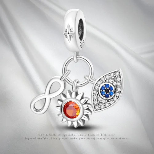 Miniatura 5 de Pandach Cuentas y Dijes de plata de ley 925 para pulseras y collares, colgantes de mariposa y auriculares, dijes de trébol, joyería de regalo