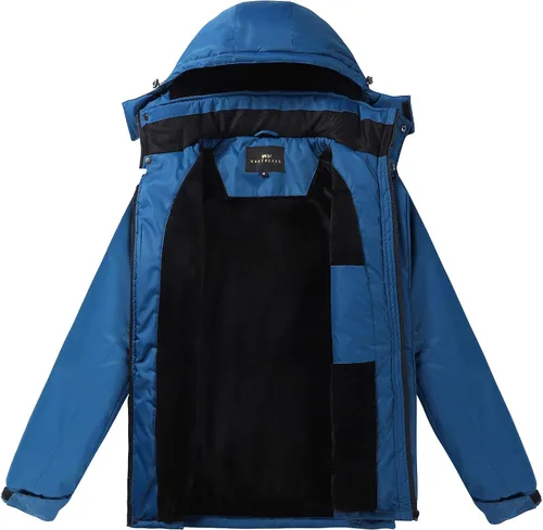 Miniatura 3 de WHATWEARS Men's Winter Coats Waterproof Ski Jacket for Men Snow Coat Windproof Mountain Jackets with Hooded