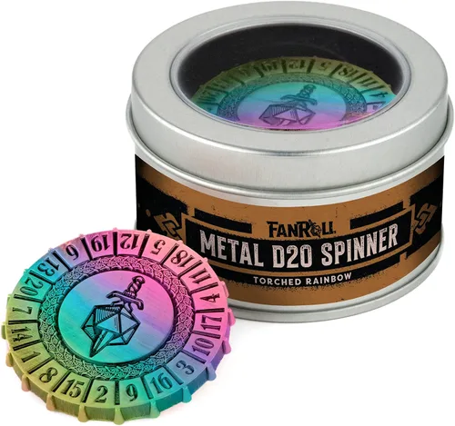 Miniatura 6 de Metallic Dice Games FanRoll Metal d20 Spinner: cobre antiguo