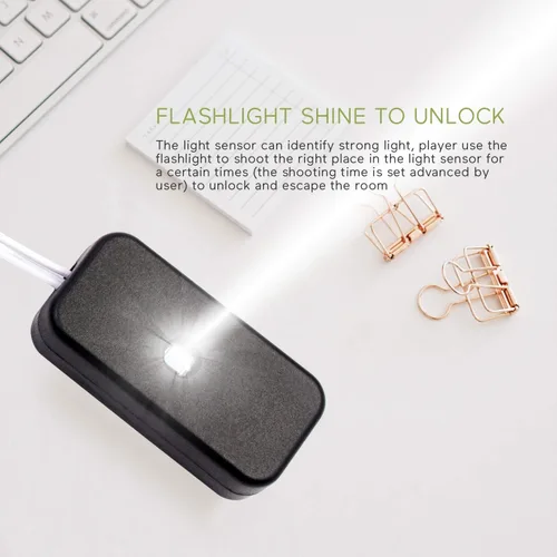 Miniatura 2 de Accesorios para sala de escape con rompecabezas de audio, linterna brillante para desbloquear y abrir cerraduras electromagnéticas de 12 V