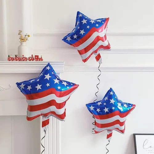 Miniatura 7 de Kit de arco de guirnalda de globos del 4 de julio, 100 globos azul marino, rojo y blanco con pancarta de papel para suministros de fiesta patriótica