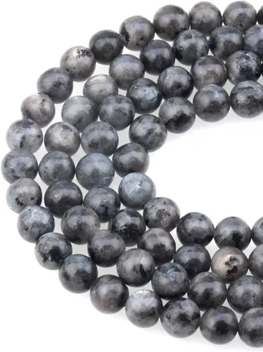 Miniatura 33 de Cuentas sueltas de 0.315 pulgadas/8mm de piedra natural redonda para hacer joyas con cordón elástico Sodalita azul